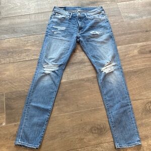 NWOT super skinny distressed soft men's Abercrombie jeans size 31x32